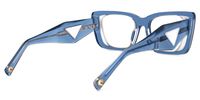 Emerens - Rectangle Blue Eyeglasses | Vooglam Side View