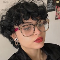 Vinyl - Square Tortoise Eyeglasses - 9