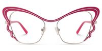 Adonia - Butterfly Violet/Red Eyeglasses | Vooglam Angle View