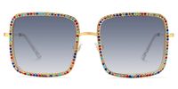 Kafele - Square Multicolor Sunglasses | Vooglam Angle View