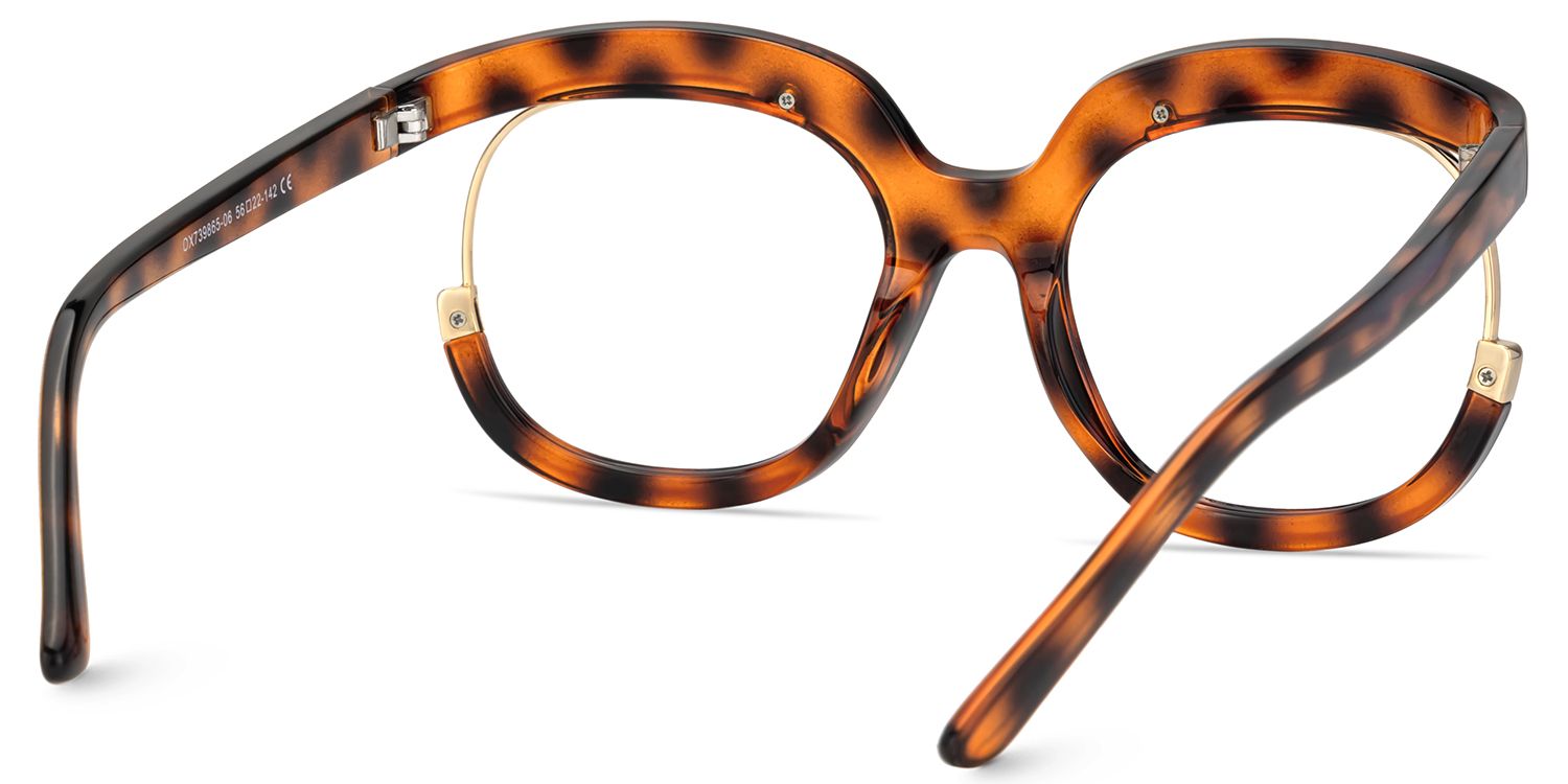 Fredia - Chunky Tortoise Shell Eyeglasses | Vooglam Side View
