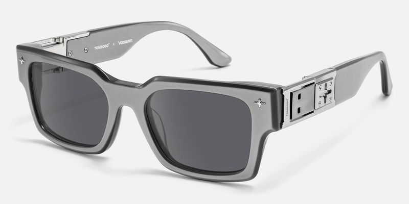 The Programmer - Rectangle Silver Sunglasses