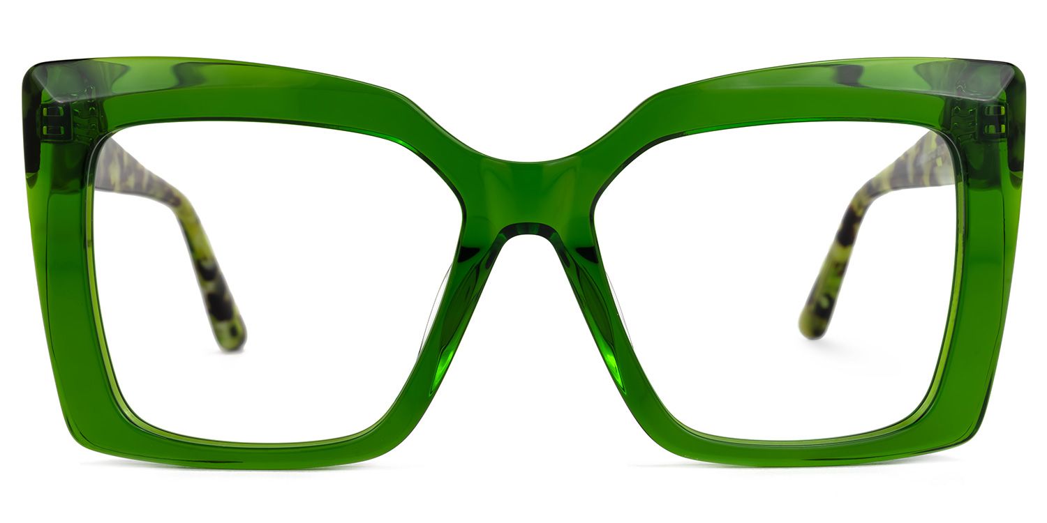 Eire - Square Green Eyeglasses product detail 2