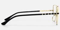 Devereux - Ultra Light Square Gold Eyeglasses | Vooglam Side View