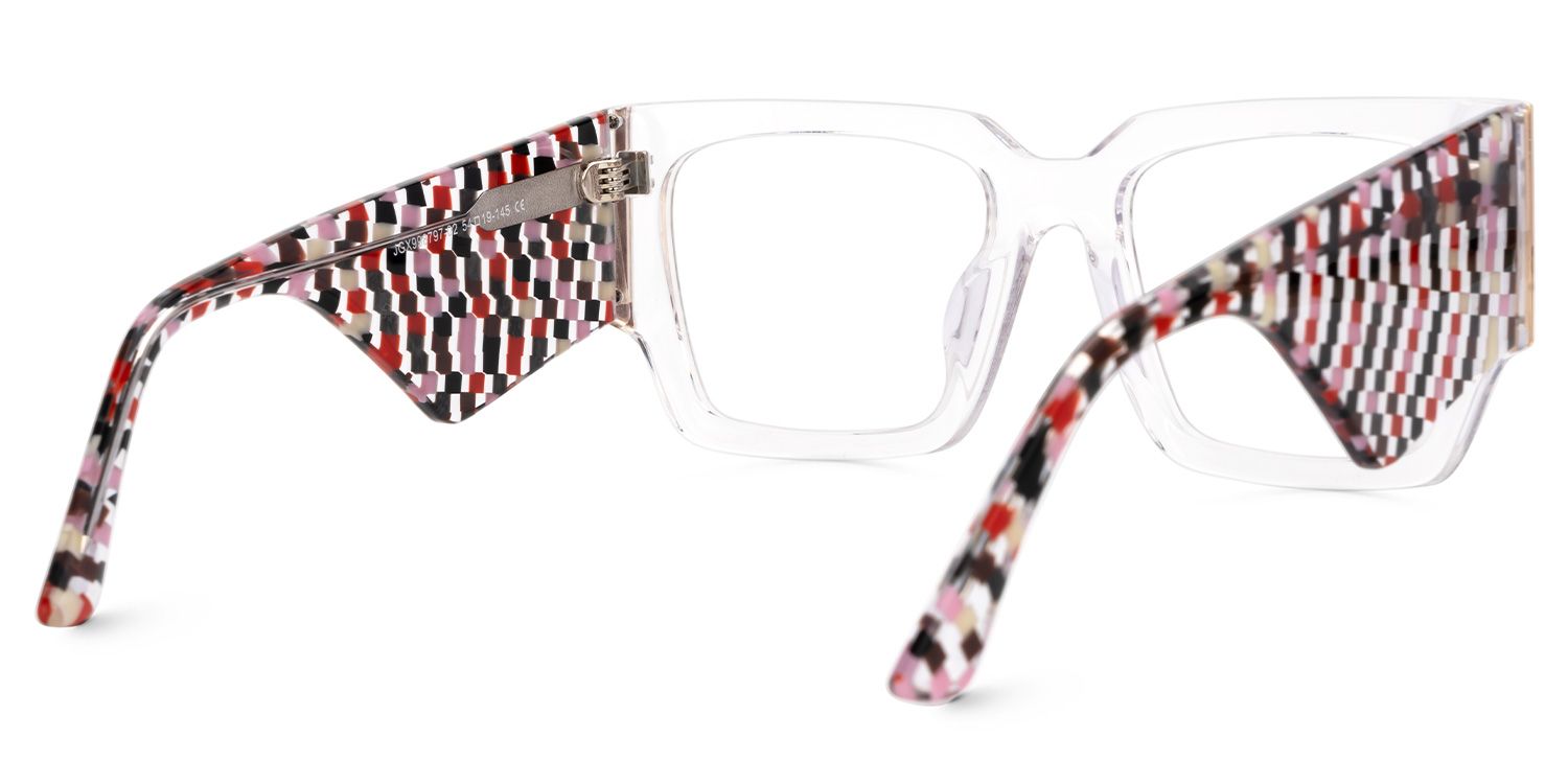 Fantasia - Rectangle Crystal Eyeglasses | Vooglam Side View