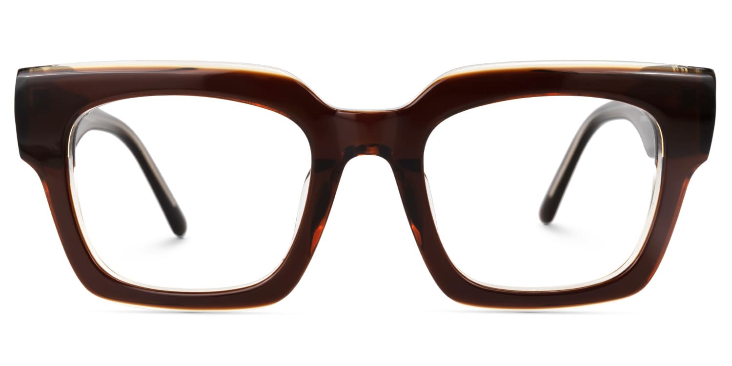 

Denitsa - Square Brown Eyeglasses