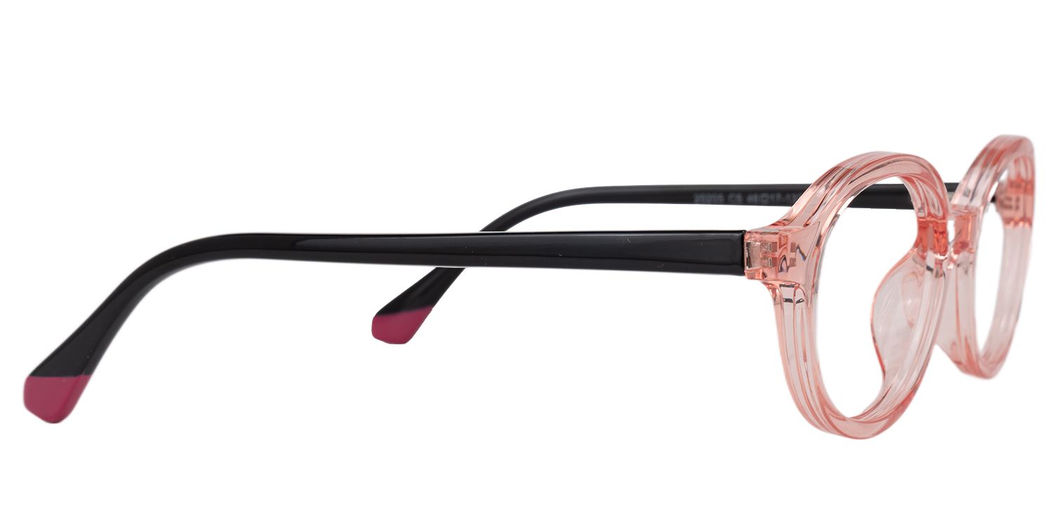 Mackenzie - Oval Pink Kids Eyeglasses by Vooglam - Product View 4