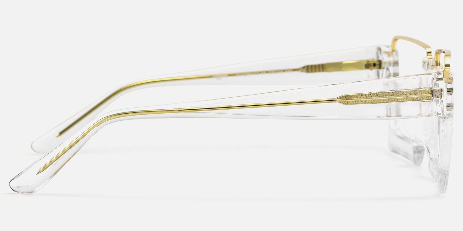 Dardhan - Avant-garde Rectangle Crystal Glasses | Vooglam Side View