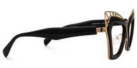 Deiter - Cat Eye Black/Gold Eyeglasses | Vooglam