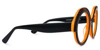 Admetus - Round Black/Orange Eyeglasses | Vooglam 