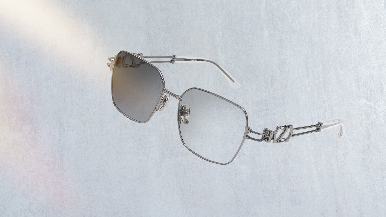 silver metal photochromic sunglasses
