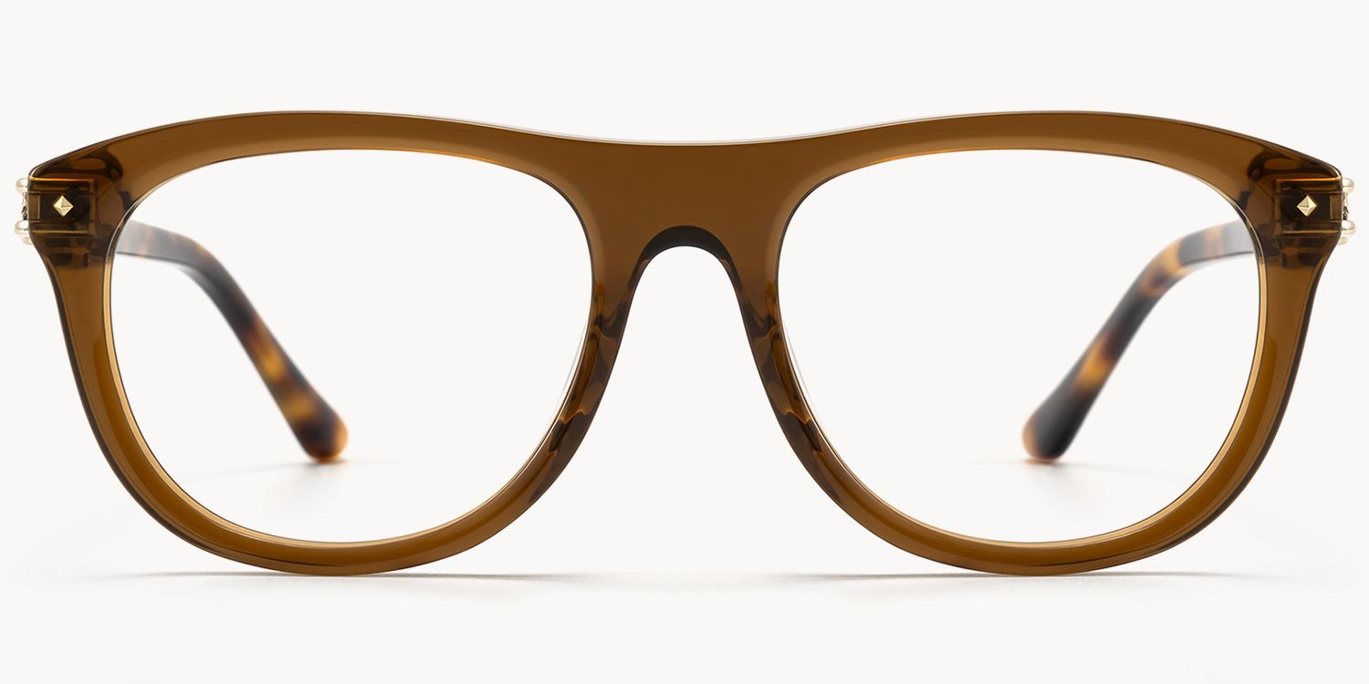 O'Keeffe - Aviator Brown Eyeglasses - 1