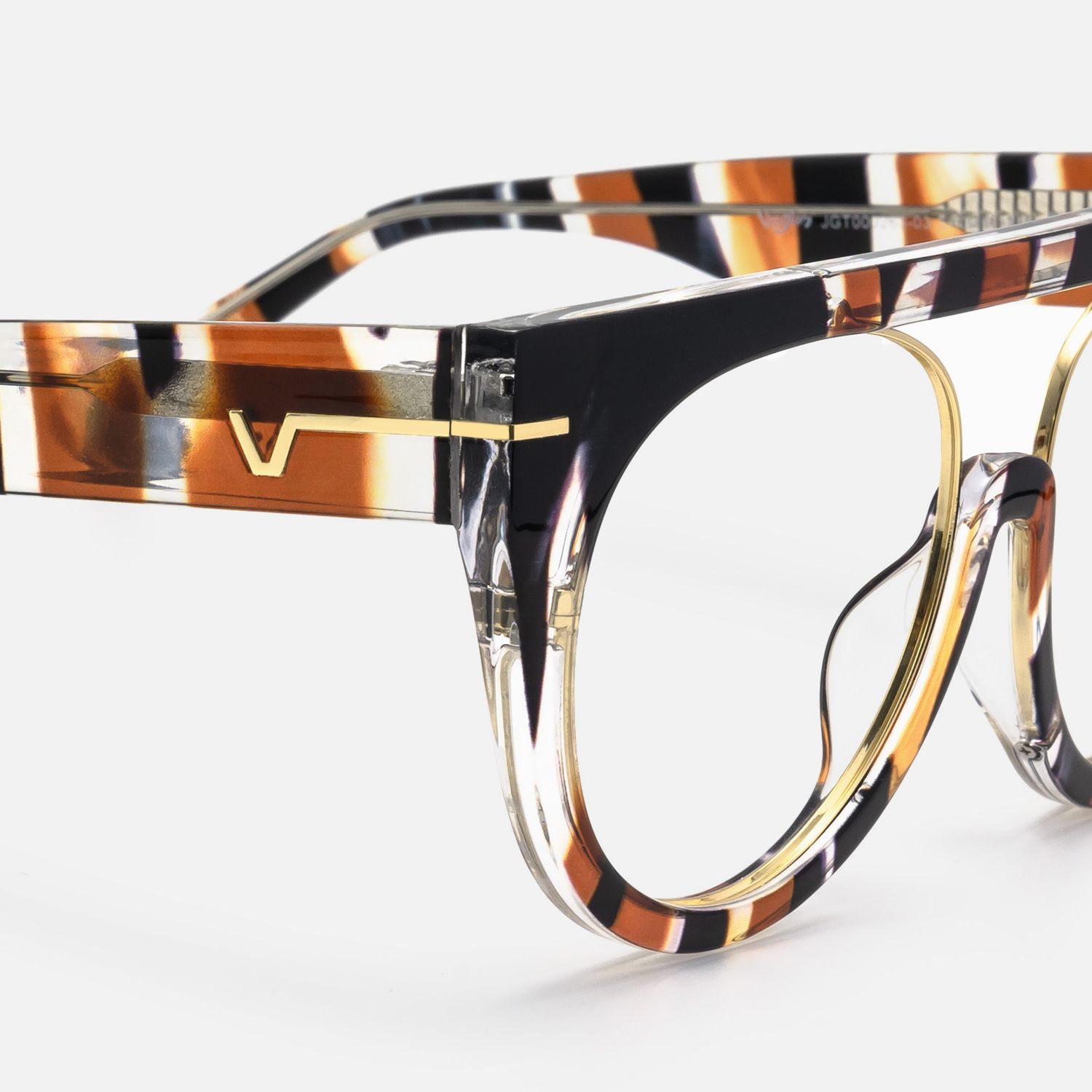 Patrice - Aviator Multicolor Eyeglasses | Vooglam Design Details