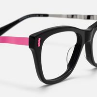 Hype - Square Black Eyeglasses | Vooglam Design Details