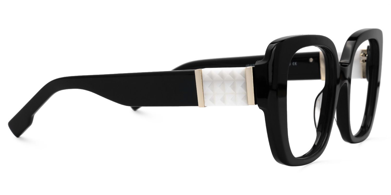 Embry - Square Black Eyeglasses | Vooglam 4