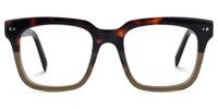 Elisedd - Square Brown/Tortoise Eyeglasses | Vooglam Angle View