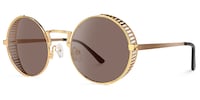 Rojas - Vintage-inspired Gold Round Sunglasses - 2