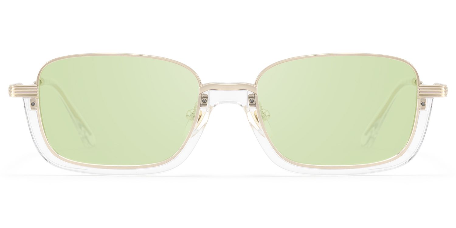 Frame Size of Basel - Light Extra Wide Gold Wire Rim Sunglasses | Vooglam