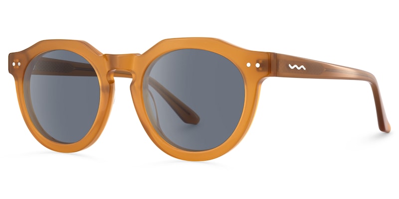 Aubrey - Geometric Brown Sunglasses