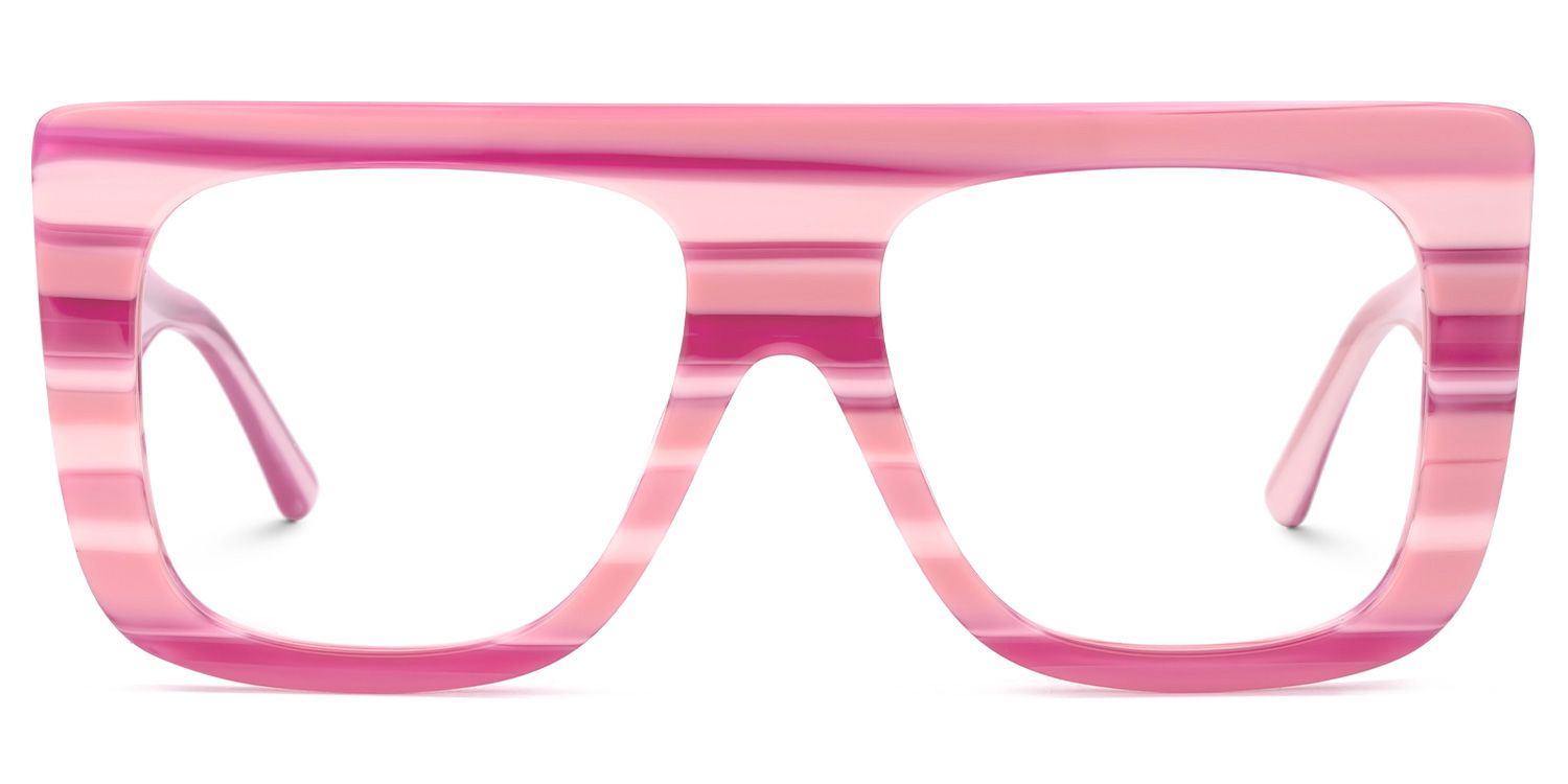 Halian - Aviator Pink Eyeglasses | Vooglam Angle View