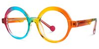 Baback - Round Multicolor Eyeglasses | Vooglam Front View