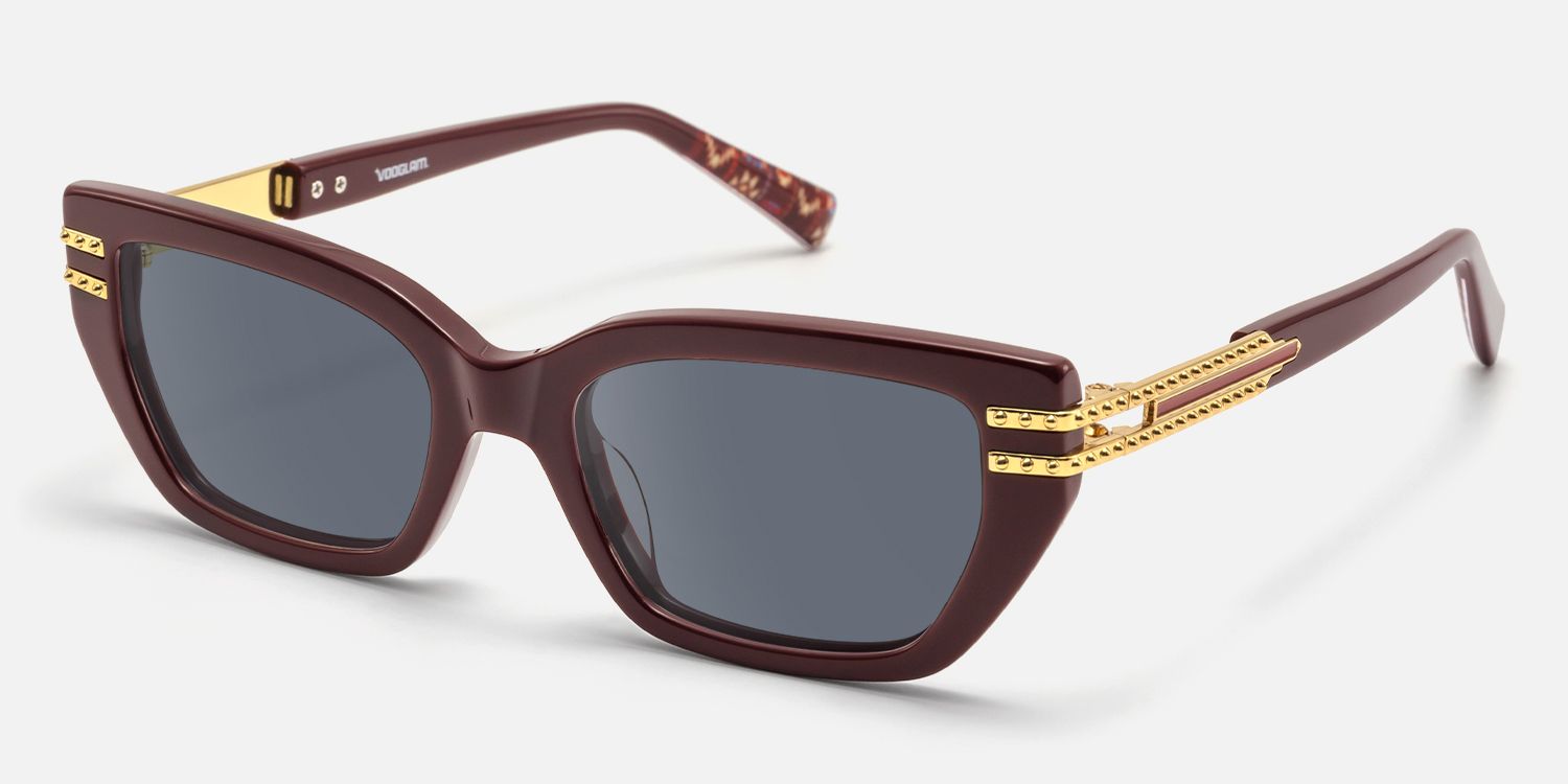 Nomad - Red Cat eye Sunglasses | Vooglam Front View