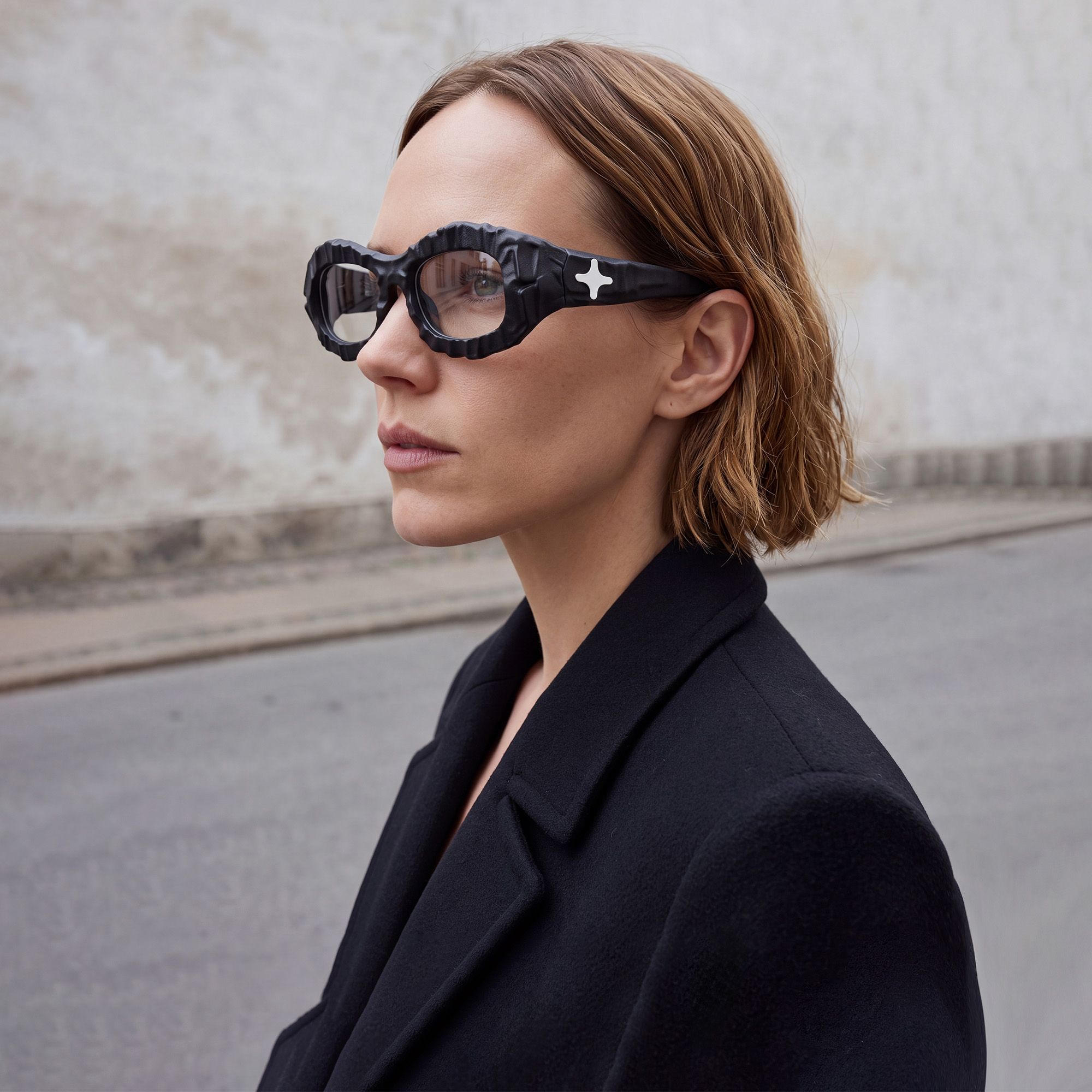 Vooglam Street Style in Real Life: The Geologist - Clear Transparent Marble Glasses by Vooglam