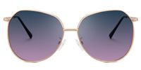 Fedele - Geometric Gold Prescription Sunglasses | Vooglam Angle View
