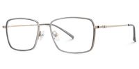 Marlene - Rectangle Grey Eyeglasses | Vooglam Front View