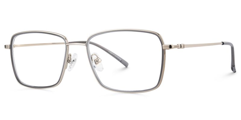 Marlene - Rectangle Grey Eyeglasses