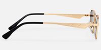 Aether - Geometric Gold Sunglasses | Vooglam Side View