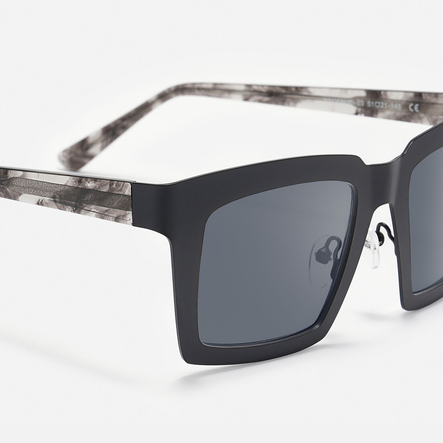 Arnal - Rectangle Black Sunglasses product detail 4