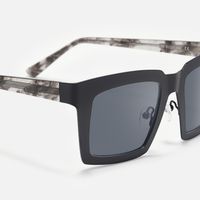 Arnal - Rectangle Black Sunglasses | Vooglam Design Details