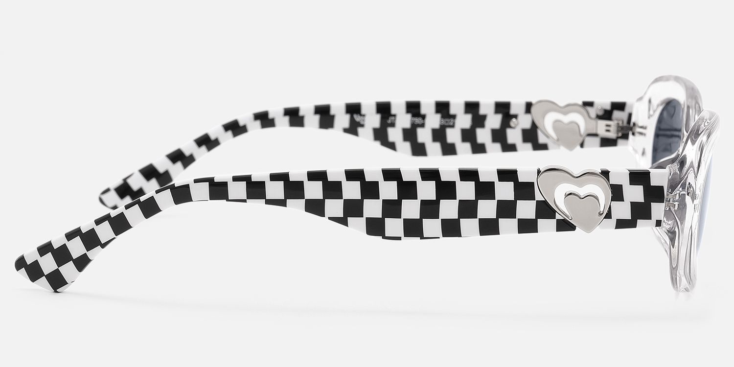 TADA - Oval Crystal Sunglasses | Vooglam Side View