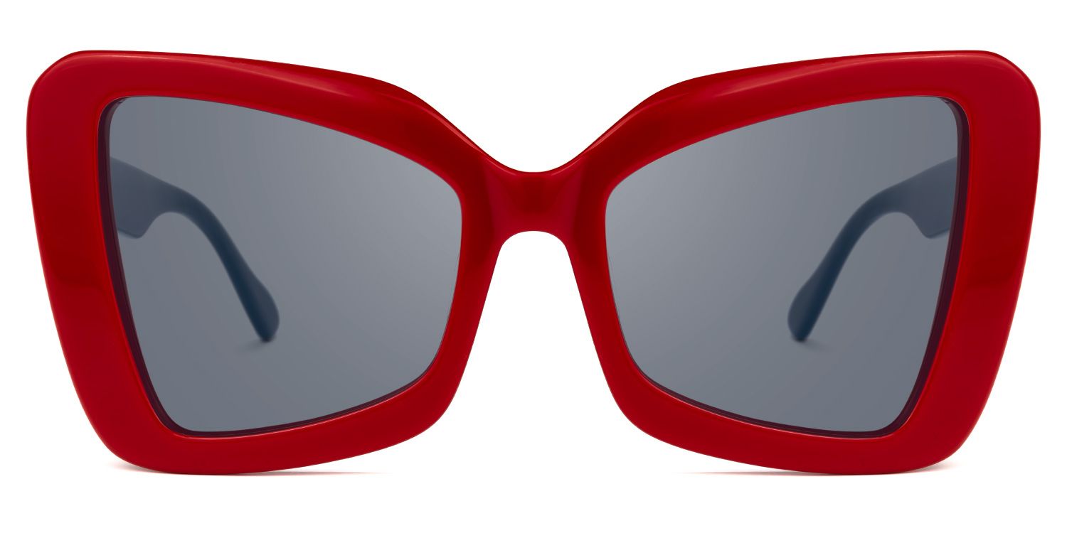 Mandi - Butterfly Red Sunglasses | Vooglam Angle View