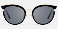 Retro - Black Round Sunglasses | Vooglam Angle View