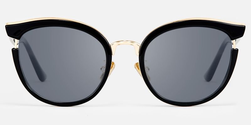 Retro - Round Black Sunglasses