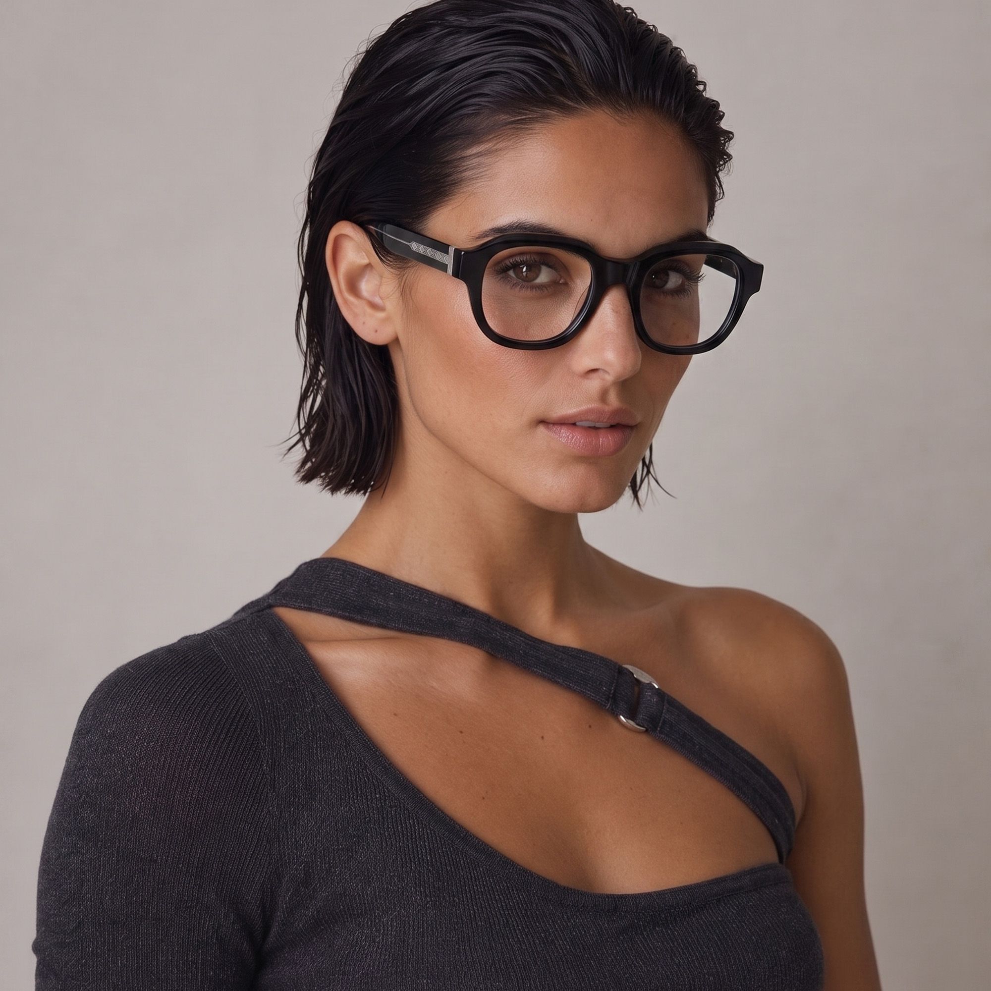 Vooglam Street Style in Real Life: Eerie - Thick Clear Blue Acetate Round Glasses by Vooglam