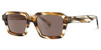 Jet - Rectangle Brown Sunglasses - 2