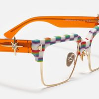 Nathifa - Browline Multicolor Eyeglasses | Vooglam Design Details