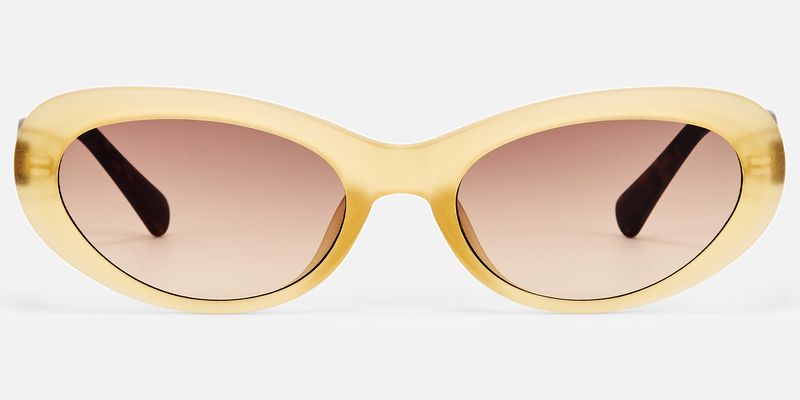 Phantom - Oval Yellow Sunglasses