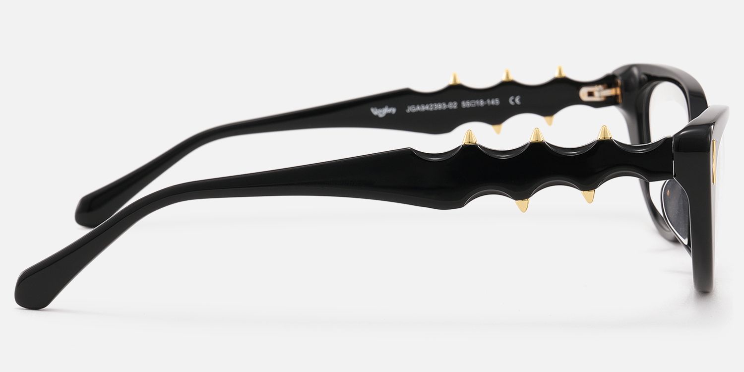 As If - Cat Eye Black Eyeglasses | Vooglam Side View