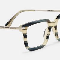 Denbeigh - Rectangle Pattern Eyeglasses | Vooglam Design Details