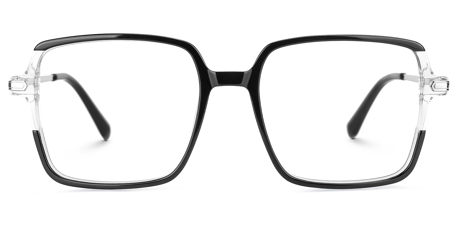 Elouan - Square Black Eyeglasses | Vooglam Angle View