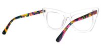 Eamon - Cat Eye Crystal Eyeglasses | Vooglam Side View