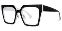 Desmond - Square Black Eyeglasses | Vooglam Front View