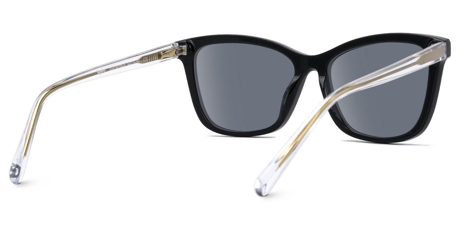 Lalage - Butterfly Black Sunglasses | Vooglam Side View