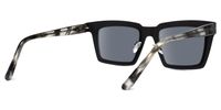 Arnal - Rectangle Black Sunglasses | Vooglam Side View