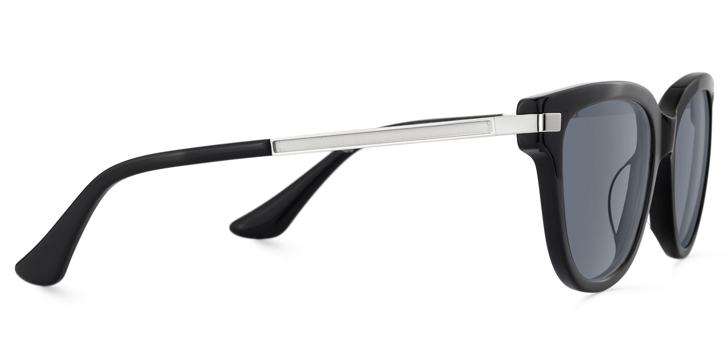 Reverie - Cat Eye Black Sunglasses by Vooglam - Product View 5