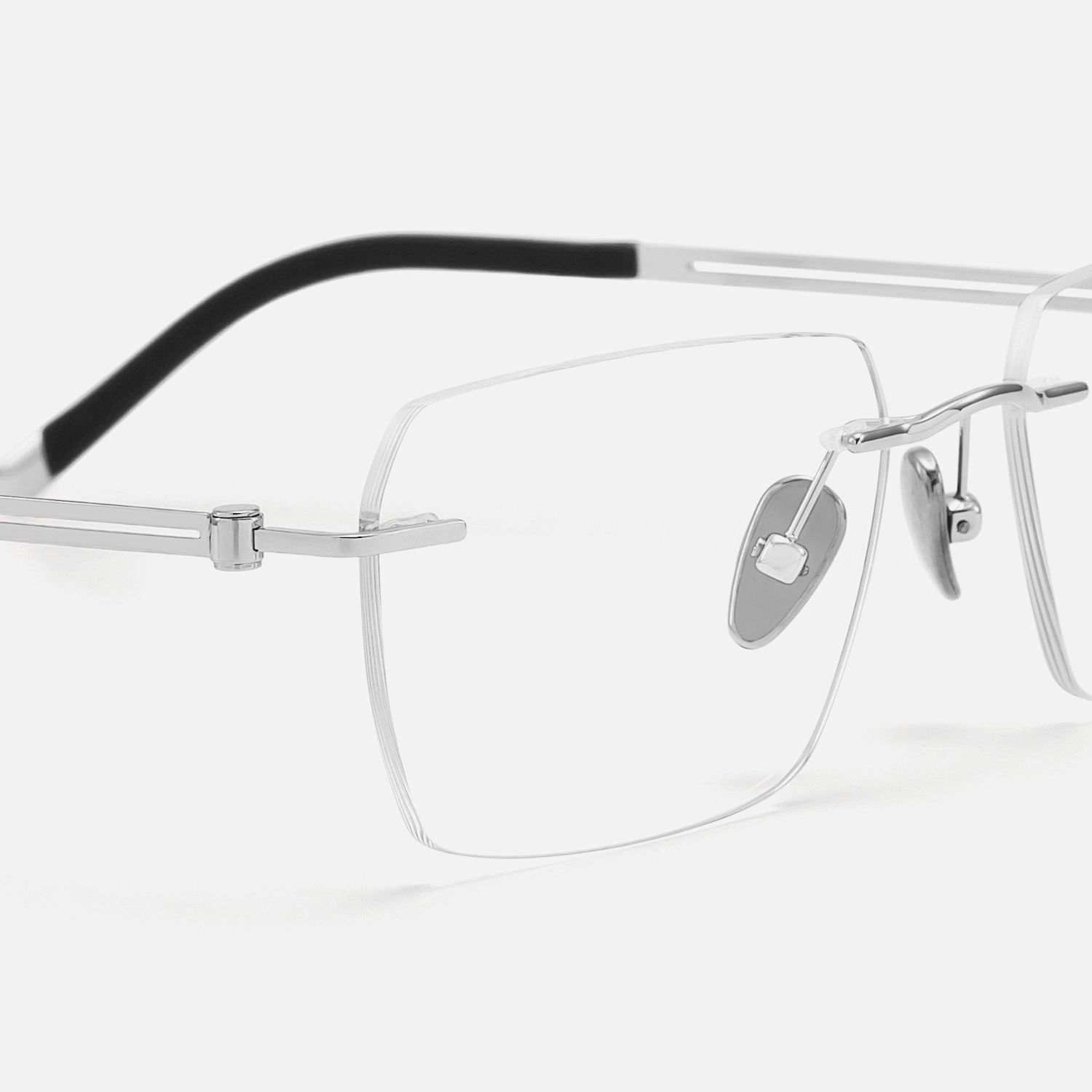 Glaze - Rectangle Silver Eyeglasses product detail 4